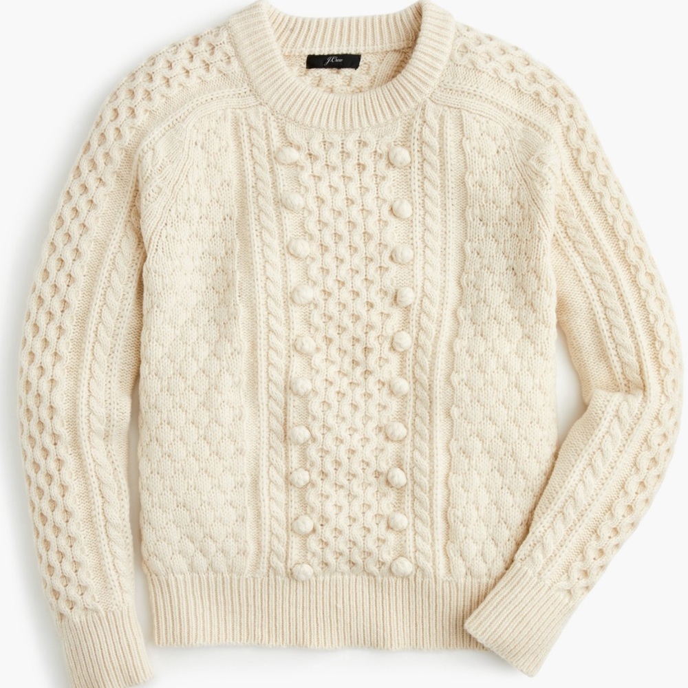 J. Crew - Popcorn cable-knit sweater - XXS